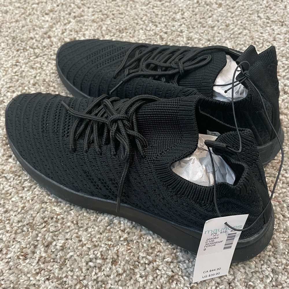 Maurices Black Knit Sneakers